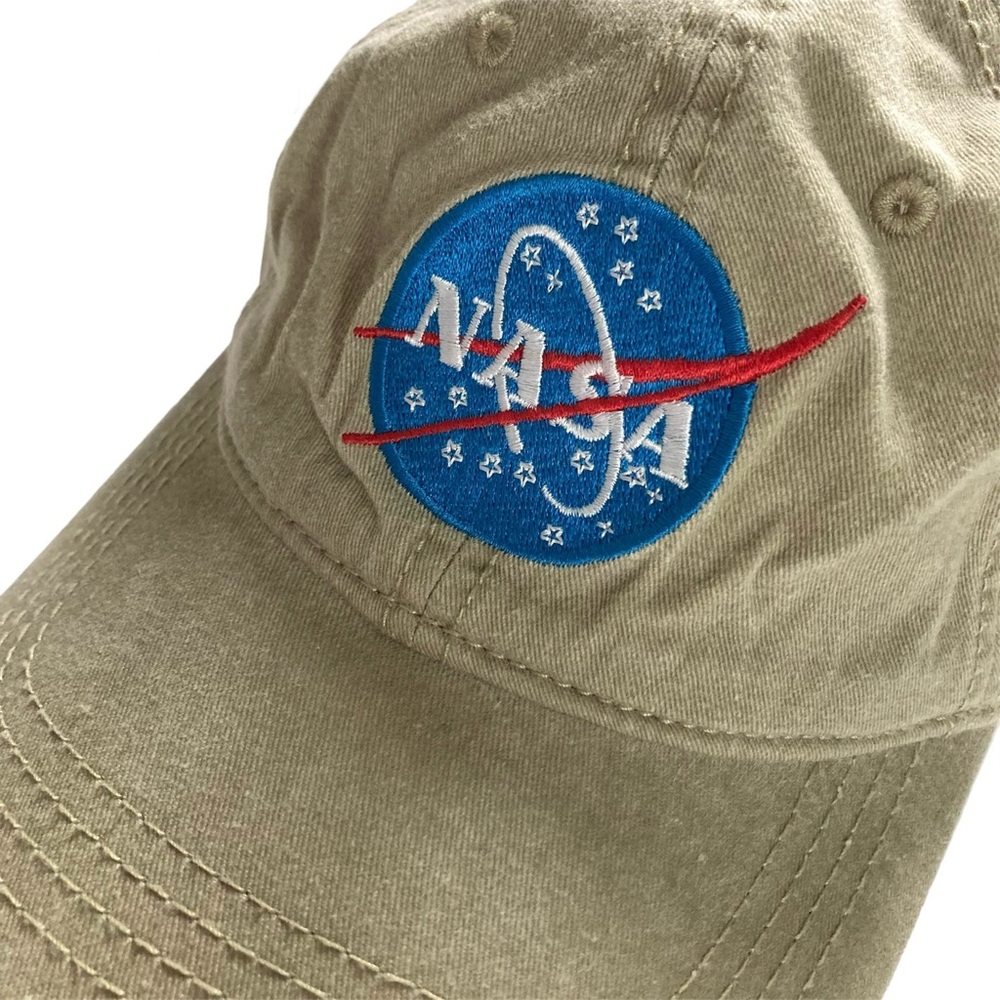 OTTO Brand NASA Patch Soft Body Adjustable Slide Khaki Hat - Picture 4 of 6